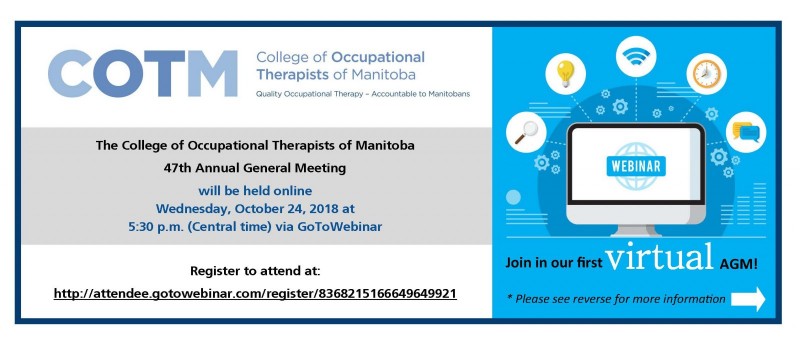 COTM’s meeting notice postcard with the time and date of the meeting.